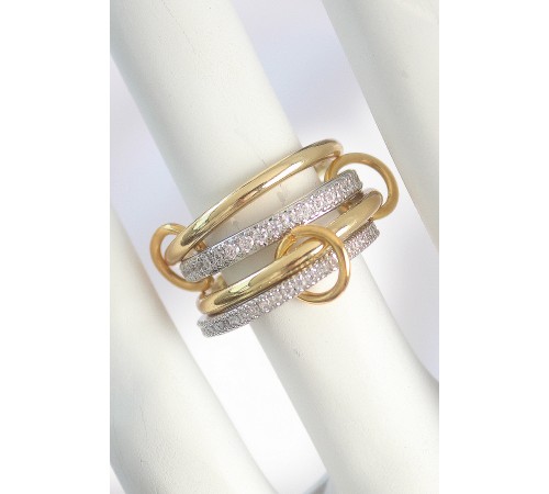 Pirinç Gold Renk Zirkon Taşlı Halka Detaylı Kadın Yüzük - TJ-BYK3752 Pirinç Gold Renk Zirkon Taşlı Halka Detaylı Kadın Yüzük - TJ-BYK3752