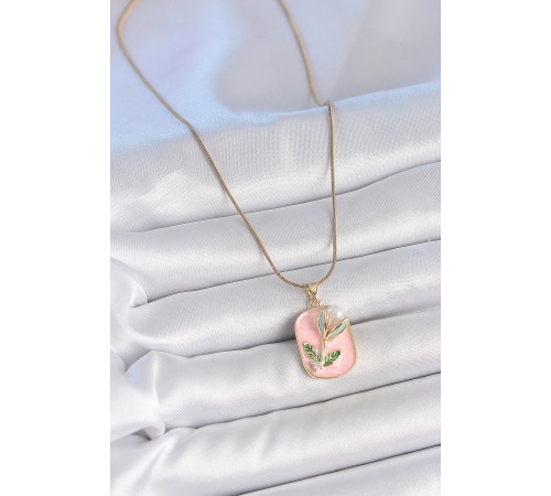 316L Çelik Gold Renk Zincir Pembe Mineli İncili Çiçek İşlemeli Portre Model Kadın Kolye - TJ-BKO10178 316L Çelik Gold Renk Zincir Pembe Mineli İncili Çiçek İşlemeli Portre Model Kadın Kolye - TJ-BKO10178
