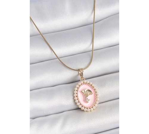 316L Çelik Gold Renk Zincir Pembe Mineli İncli Zirkon Taşlı Çiçek İşlemeli Portre Model Kadın Kolye - TJ-BKO10194 316L Çelik Gold Renk Zincir Pembe Mineli İncli Zirkon Taşlı Çiçek İşlemeli Portre Model Kadın Kolye - TJ-BKO10194