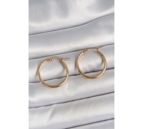 316 Çelik Gold Renk 22mm Kadın Halka Model Kadın Küpe - TJ-BKP10507 316 Çelik Gold Renk 22mm Kadın Halka Model Kadın Küpe - TJ-BKP10507