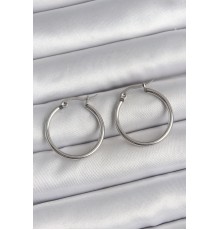 316 Çelik Gümüş Renk 22 mm Halka Model Kadın Küpe - TJ-BKP10513