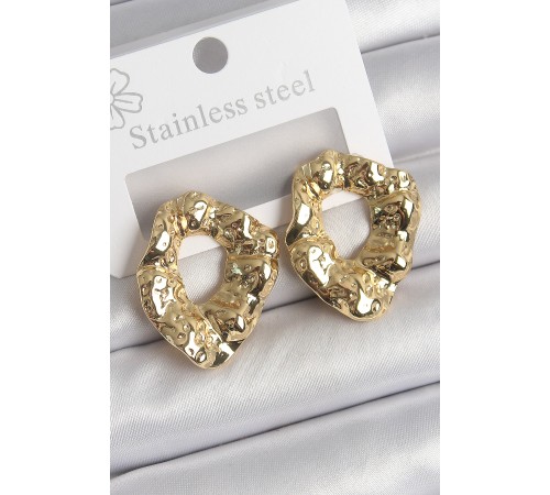316 Çelik Gold Renk İşlemeli Halka Model Kadın Küpe - TJ-BKP10527 316 Çelik Gold Renk İşlemeli Halka Model Kadın Küpe - TJ-BKP10527