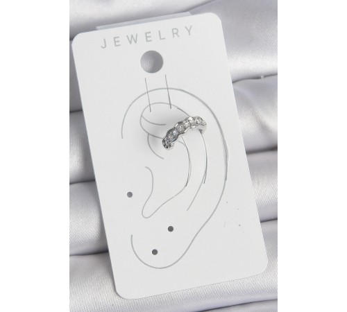 Pirinç Gümüş Renk Zirkon Taşlı Kıkırdak Model Kadın Küpe - TJ-BKP10550 Pirinç Gümüş Renk Zirkon Taşlı Kıkırdak Model Kadın Küpe - TJ-BKP10550