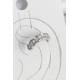 Pirinç Gümüş Renk Zirkon Taşlı Kıkırdak Model Kadın Küpe - TJ-BKP10550