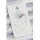 Pirinç Gümüş Renk Zirkon Taşlı Kıkırdak Model Kadın Küpe - TJ-BKP10552