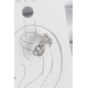 Pirinç Gümüş Renk Zirkon Taşlı Zincir Sonsuzluk Model Kadın Kıkırdak Küpe - TJ-BKP10553