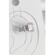 Pirinç Gümüş Renk Kare Zirkon Taşlı Kadın Kıkırdak Model Küpe - TJ-BKP10560