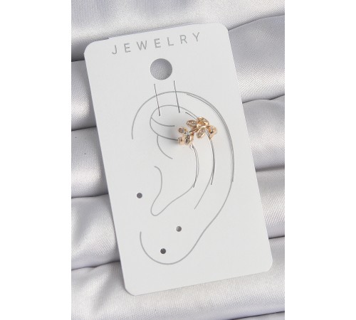 Pirinç Gold Renk Zirkon Taşlı Yaprak Model Kadın Kıkırdak Küpe - TJ-BKP10572 Pirinç Gold Renk Zirkon Taşlı Yaprak Model Kadın Kıkırdak Küpe - TJ-BKP10572