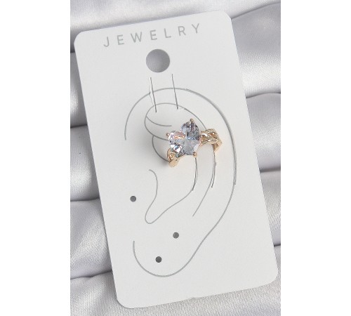 Pirinç Gold Renk Zirkon Taşlı Kalp Model Kadın Kıkırdak Küpe - TJ-BKP10578 Pirinç Gold Renk Zirkon Taşlı Kalp Model Kadın Kıkırdak Küpe - TJ-BKP10578