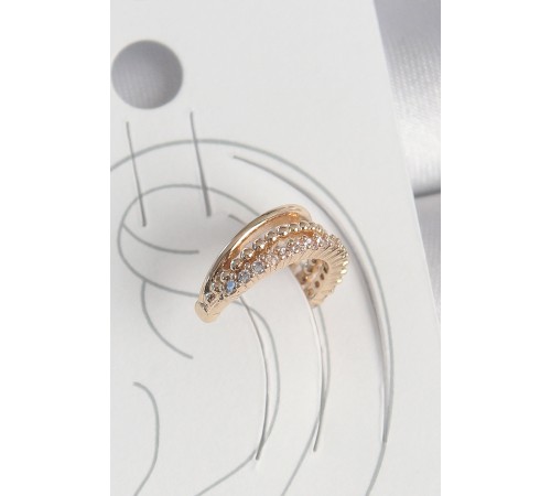 Pirinç Gold Renk Zirkon Taşlı 3'Lü Sıralı Model Kadın Kıkırdak Küpe - TJ-BKP10581 Pirinç Gold Renk Zirkon Taşlı 3'Lü Sıralı Model Kadın Kıkırdak Küpe - TJ-BKP10581