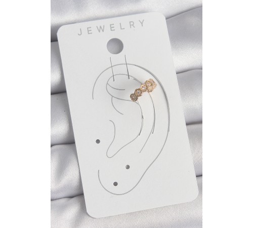 Pirinç Gold Renk Zirkon Taşlı Bal Peteği Model Kadın Kıkırdak Küpe - TJ-BKP10582 Pirinç Gold Renk Zirkon Taşlı Bal Peteği Model Kadın Kıkırdak Küpe - TJ-BKP10582