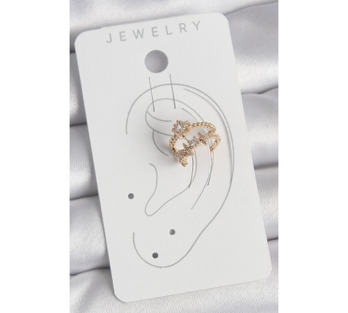 Pirinç Gold Renk Zirkon Taşlı Yıldız Model Kadın Kıkırdak Küpe - TJ-BKP10585 Pirinç Gold Renk Zirkon Taşlı Yıldız Model Kadın Kıkırdak Küpe - TJ-BKP10585