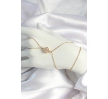 316L Çelik Zincirli Gold Renk Zirkon Taşlı Şahmeran - TJ-SN650