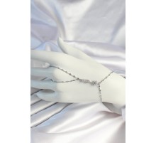 316L Çelik Zincirli Gümüş Renk Zirkon Taşlı Şahmeran - TJ-SN666