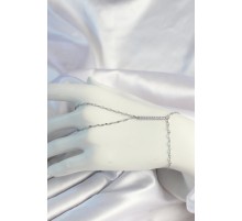 316L Çelik Zincirli Gümüş Renk Zirkon Taşlı Şahmeran - TJ-SN672