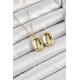 316L Çelik Zincir Açılabilir Sanatsal Vintage Çiçek Model Gold Renk Kadın Kolye - TJ-BKO10256