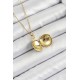 316L Çelik Zincir Açılabilir Sanatsal Vintage Çiçek Model Gold Renk Kadın Kolye - TJ-BKO10257