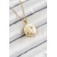 316L Çelik Zincir Açılabilir Sanatsal Vintage Çiçek Model Gold Renk Kadın Kolye - TJ-BKO10259