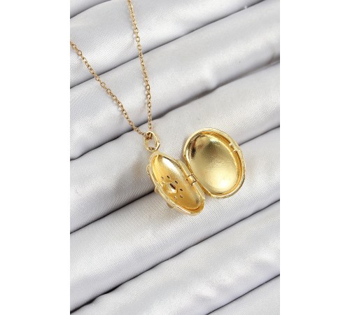 316L Çelik Zincir Açılabilir Madalyon Model Zirkon Taşlı Gold Renk Kadın Kolye - TJ-BKO10264 316L Çelik Zincir Açılabilir Madalyon Model Zirkon Taşlı Gold Renk Kadın Kolye - TJ-BKO10264