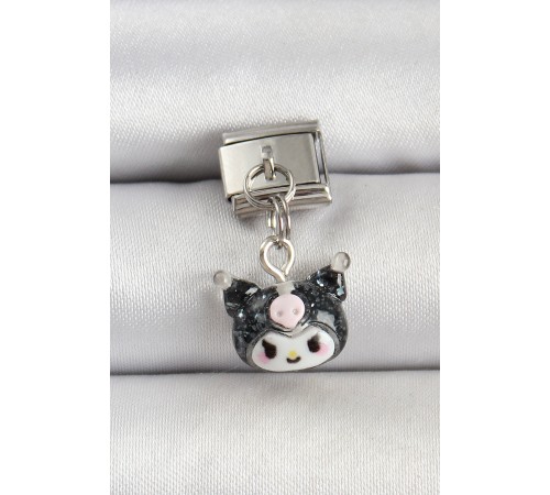 316L Çelik Gümüş Renk Kuromi Model Nomination Charm - TJ-BC1509 316L Çelik Gümüş Renk Kuromi Model Nomination Charm - TJ-BC1509
