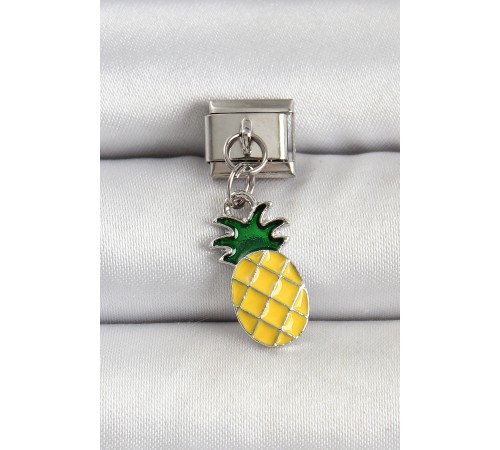 316L Çelik Gümüş Renk Ananas Model Nomination Charm - TJ-BC1496 316L Çelik Gümüş Renk Ananas Model Nomination Charm - TJ-BC1496