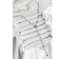 Pirinç Gümüş Renk Yıldızlı Kadın Y Kolye - TJ-BKO10300