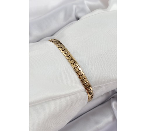 316L Çelik Gold Renk Yassı Zincir Kadın Bileklik - TJ-BB7077 316L Çelik Gold Renk Yassı Zincir Kadın Bileklik - TJ-BB7077