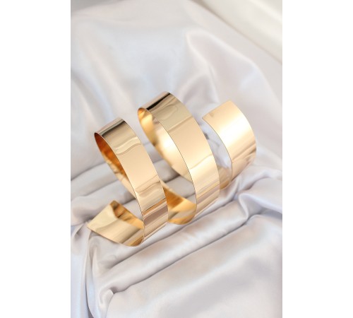 Pirinç Sarmal Gold Renk Kadın Pazu Bileklik - TJ-BB7198 Pirinç Sarmal Gold Renk Kadın Pazu Bileklik - TJ-BB7198