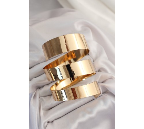 Pirinç Sarmal Gold Renk Kadın Pazu Bileklik - TJ-BB7198 Pirinç Sarmal Gold Renk Kadın Pazu Bileklik - TJ-BB7198