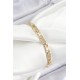 Pirinç Zincir Model Zirkon Taşlı Gold Renk VİP Seri Kadın Bileklik - TJ-BB7204