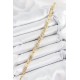 Pirinç Sıralı Ok Model Zirkon Taşlı Gold Renk VİP Seri Kadın Bileklik - TJ-BB7206