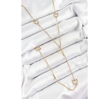 316L Çelik Kelebek Figürlü Y Model Gold Renk Kadın Kolye - TJ-BKO10331