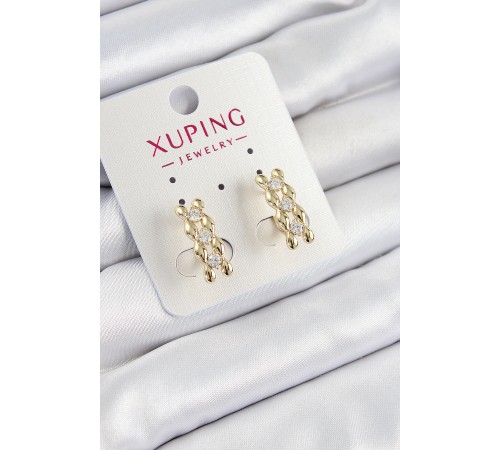 Xuping Zirkon Taşlı Sıralı Damla Model Gold Renk Kadın Küpe - TJ-BKP10839 Xuping Zirkon Taşlı Sıralı Damla Model Gold Renk Kadın Küpe - TJ-BKP10839