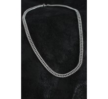 316L Çelik Cuba Zincir Model Gümüş Renk Erkek Kolye - TJ-ERK1385