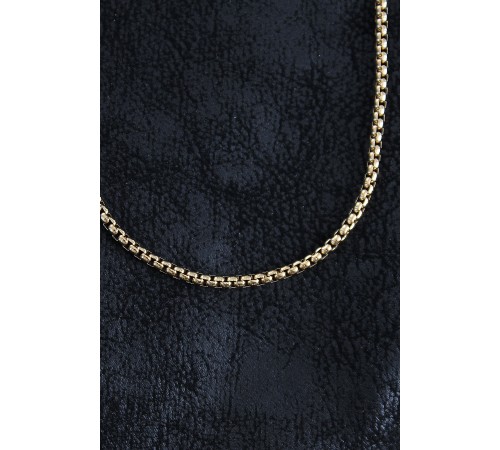 316L Çelik Örme Zincir Model Gold Renk Erkek Kolye - TJ-ERK1391