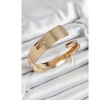 Pirinç Manşet Model Gold Renk Kadın Pazu Bileklik - TJ-BB7427