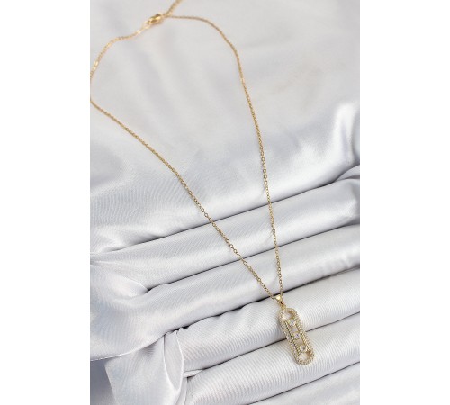 316L Çelik Zirkon Taşlı Messika Model Gold Renk Kadın Kolye - TJ-BKO10345 316L Çelik Zirkon Taşlı Messika Model Gold Renk Kadın Kolye - TJ-BKO10345