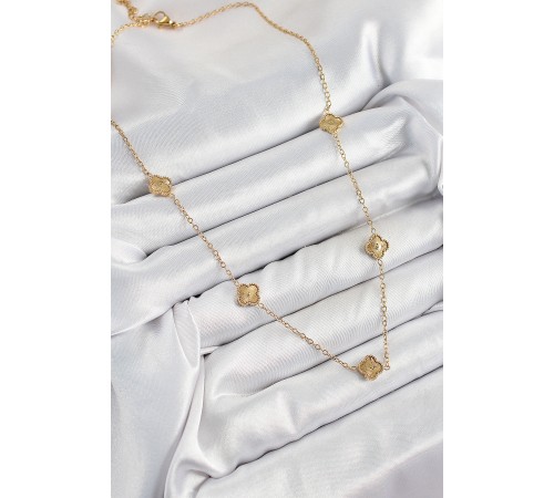 316L Çelik Yonca Model Gold Renk Kadın Kolye - TJ-BKO10378 316L Çelik Yonca Model Gold Renk Kadın Kolye - TJ-BKO10378