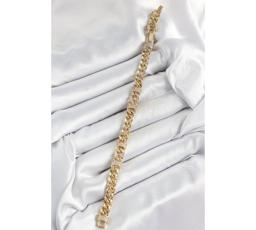 Xuping Pirinç Klasik Zincir Model Gold Renk Kadın Bileklik - TJ-BB7477 Xuping Pirinç Klasik Zincir Model Gold Renk Kadın Bileklik - TJ-BB7477