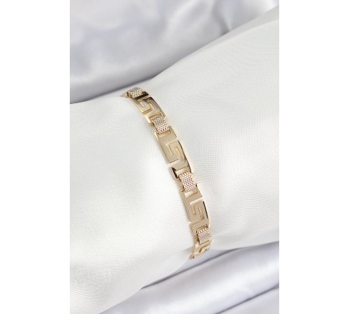 Xuping Pirinç Parçalı Labirent Model Gold Renk Kadın Bileklik - TJ-BB7485 Xuping Pirinç Parçalı Labirent Model Gold Renk Kadın Bileklik - TJ-BB7485