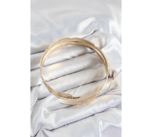 Pirinç Yaprak Model Gold Renk Kadın Pazu Bileklik - TJ-BB7522 Pirinç Yaprak Model Gold Renk Kadın Pazu Bileklik - TJ-BB7522