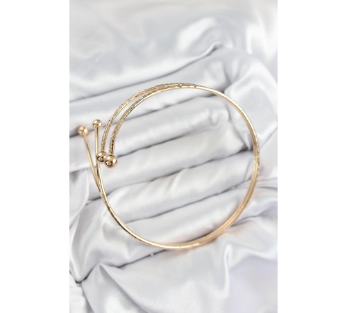 Pirinç Topcuk Model Gold Renk Kadın Pazu Bileklik - TJ-BB7523 Pirinç Topcuk Model Gold Renk Kadın Pazu Bileklik - TJ-BB7523