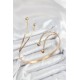 Pirinç Topcuk Model Gold Renk Kadın Pazu Bileklik - TJ-BB7523