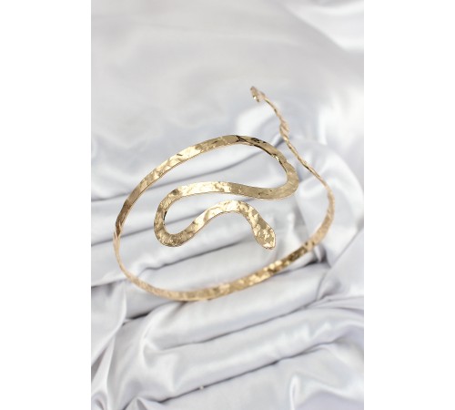 Pirinç Yılan Model Gold Renk Kadın Pazu Bileklik - TJ-BB7524 Pirinç Yılan Model Gold Renk Kadın Pazu Bileklik - TJ-BB7524