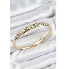 Pirinç Zirkon Taşlı Kelebek Model Gold Renk Kadın Kelepçe - TJ-BB7568