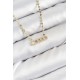 Pirinç Zirkon Taşlı Messika Model Ezme Zincir Gold Renk Kadın Kolye - TJ-BKO10391