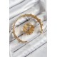 Pirinç Topcuk Model Gold Renk Bileklik Yüzük Set - TJ-BB7602