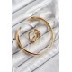 Pirinç Ayrık Model Gold Renk Bileklik Yüzük Set - TJ-BB7607