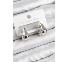 Pirinç Halka Model Gümüş Renk Kadın Küpe - TJ-BKP11007