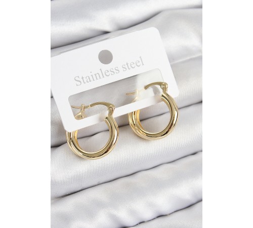 Pirinç Halka Model Gold Renk Kadın Küpe - TJ-BKP11010 Pirinç Halka Model Gold Renk Kadın Küpe - TJ-BKP11010